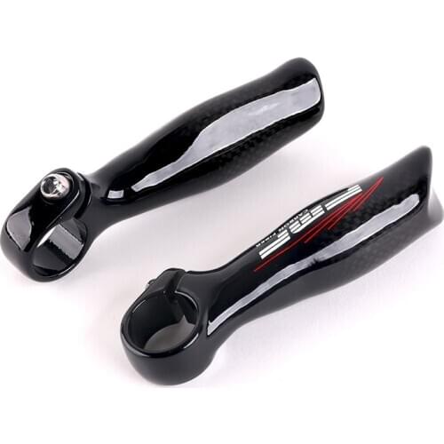 1 Pair MTB Bike Bicycle Carbon Fiber Bar Ends 22.2mm 7/8" 3K Bike Bar Ends Carbon Fiber Bicycle Handlebar Bicycle Accessories