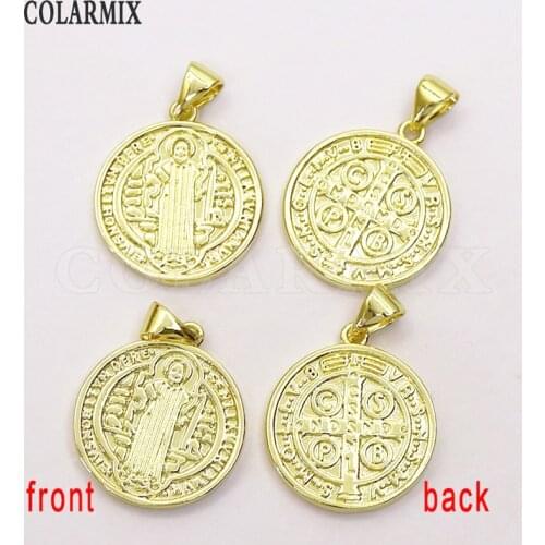 12Pcs Round Sanbenito pendant Fashion jewelry pendants Handmade women accessories pendants Coin shape pendant7289