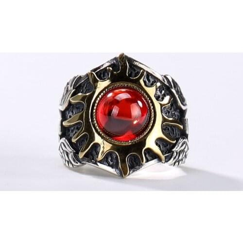2018 Fashion Silver S925 Pure Silver Sun God Retro Personality Domineering Male Opening Ring Ring Thai Silver Wholesale