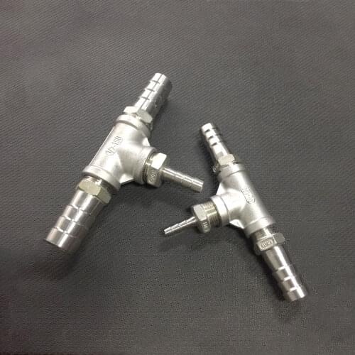 8/10/12/14/16/19/20-32mm Hose Barb Reducer Tee 3 Ways Assembly Splitter 304 Stainless Steel Hosetail Connector Coupler