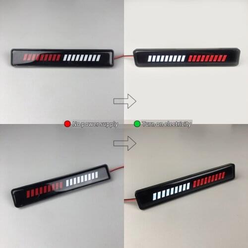 Car sticker front grille emblem LED decorative lights Car exterior modified daytime running lights decorative lights
