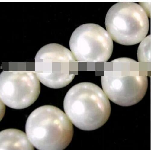 Free shipping 00388 (5 strings) 8-9MM White Akoya Pearl Loose Bead 15