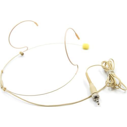 Free Shipping! Pro Headset Headworn Condenser Microphone For Sennheiser Wireless Body-Pack Transmitter 3.5 mm Screw Locking Plug