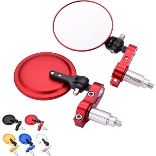 Motorcycle Mirror 22/24mm Handle Bar End Rearview Side Mirrors five colors For Yamaha mt 07 09 10 mt-07 mt-09 mt-10 fz 09 6 FZ6