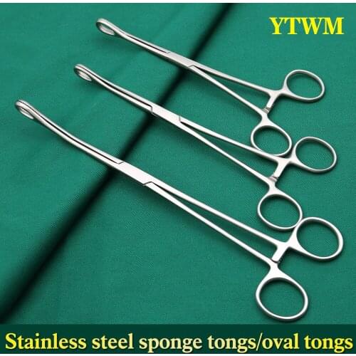 Stainless steel sponge pliers oval pliers clip cupping dressing pliers cotton pliers tool