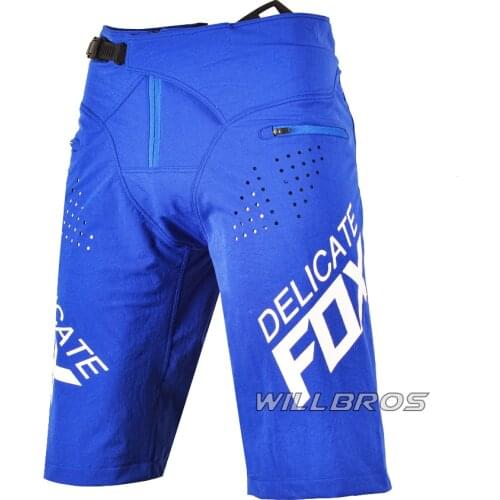 Delicate Fox Flexair Mens Blue Shorts Mountain Bicycle Motorbike Motocross Racing Summer Short Pants