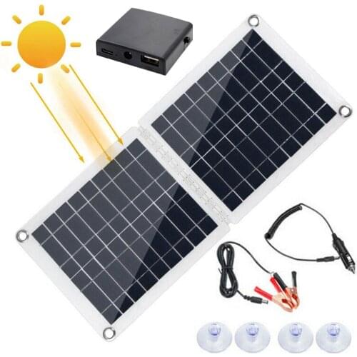 Solar Charge Controller Dual USB Solar Panel Battery Regulator 60W 18/12/5V Camping Controller For Car Battery Charging