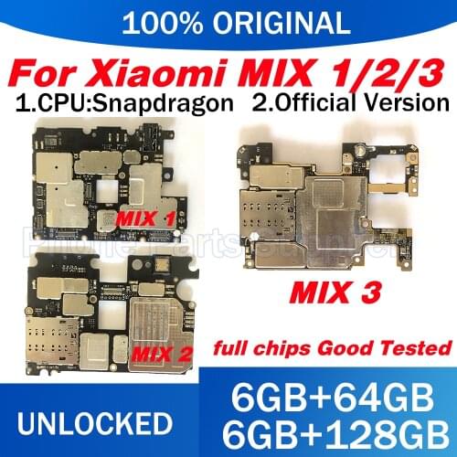 For Xiaomi MI Mix 12 3 Motherboard Original Clean Replaced Mainboard With Full Chips Logic Board Android OS MIUI Installed 128G
