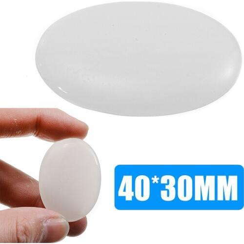 1pc Natural Healing Crystal Meditation Stone Selenite Worry Stones for Soothing Massage Relaxation 40*30mm