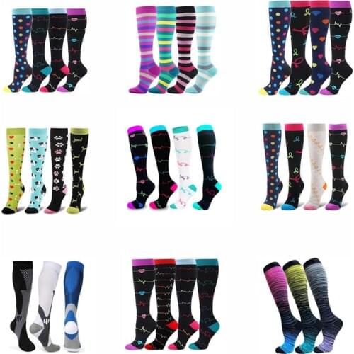 Dropship Unisex Compression Socks Football Socks Golfs Tube Wholesales Multi Pairs Outdoor Sports Nursing Running Fitness Socks