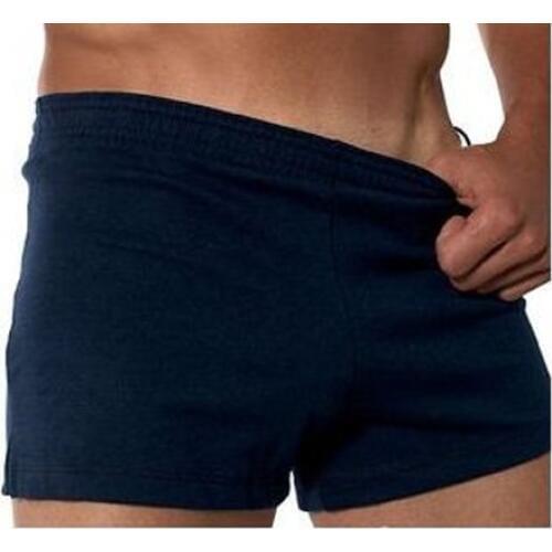 New mens fashion blue shorts fitness shorts yoga pants men slim cotton pants