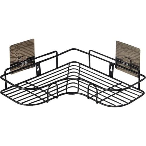 Bathroom Shelf Rack Storage Frame Corner Adhesive Sealant Fashion Stable Quality Paste Patch Kitchen Mounted Wall Organizer Rack