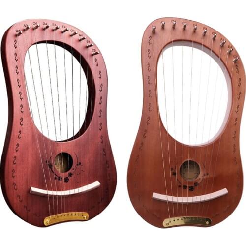 Portable Practice Harp Solid Wood 10 String Party Lier Harp Professional Musical Instrument Sound Entertainment Gifts Accessorie