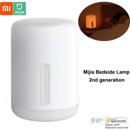 Xiaomi Mijia Bedside Lamp 2 Smart Light Voice Control Bluetooth WiFi Connection Touch Control For Mi Home App Apple Homekit Siri
