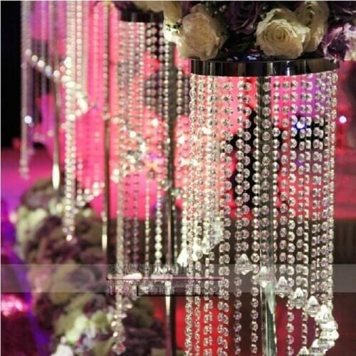 Luxury wedding crystal road lead Beatiful Crystal pillars Crystal Centerpiece for party wedding decoration 8pcs/lot