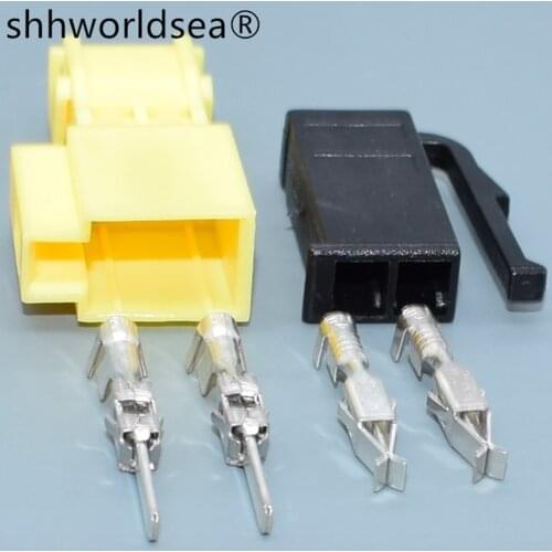Shhworldsea 2.8mm 2pin auto female wire harness electric female connector