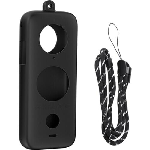 FEICHAO Silicone Protective Cover Non-slip Lens Screen Protector Camera Body Case For Insta360 ONE X2 Action Camera Accessories