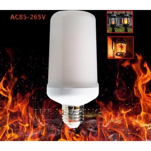 SonQin New E27 G4 8-30V 2835SMD LED lamp Flame Effect Fire Light Bulbs 9W 5W 15W Flickering Emulation flame Lights AC85-265V