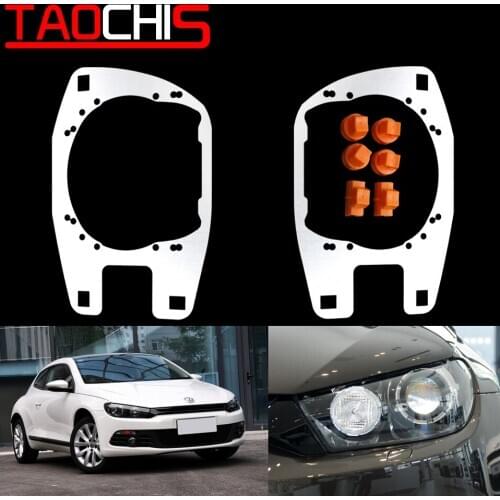 Taochis Car-Styling Retrofit adapter frame Headlight Bracket for VW Volkswagen Scirocco 2011-2014 Hella 3R G5 5 Projector lens