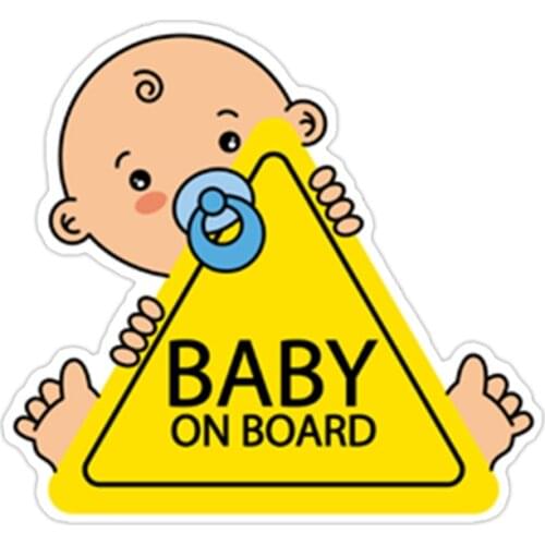 JUYOUHUI Exterior Accessories Funny Car Sticker Decal BABY ON BOARD High Quality Cover Scratch Motorcycle Stickers PVC 15cm