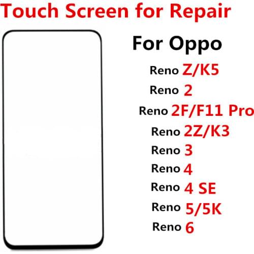 Reno2 Outer Screen For OPPO Reno 2 Front Touch Panel LCD Display Out Glass Cover Lens Phone Repair Replace Parts