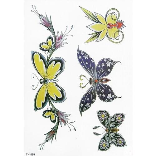Temporary Tattoo Sticker Hot Fake Flowers Flash Tattoo Waterproof Samll Arm Sleeve Tattoo Body Arm Waist For Women Girl