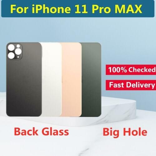 Back Glass For iPhone 11 Pro Max Back Housing Battery Cover Rear Door Glass For iPhone 11 Pro Back Glass Replacement Parts