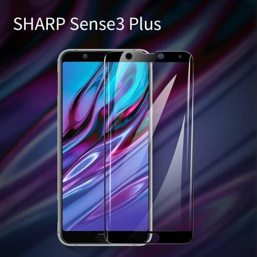 Tempered Glass for Sharp Aquos sense 3 lite black 3D Full Cover Protective Glas Screen Protector for sense 3 sense3 plus