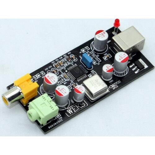 USB PCM2706 fever level audio DAC sound card decoder board for amplifier Support WINXP WIN7 WIN8 32bit-64bit operating system