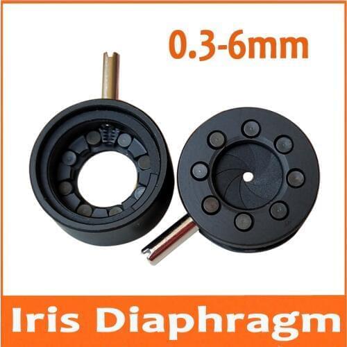 20pcs 0.3-6MM Zoom Light Regulator Optical Iris Diaphragm Aperture Condenser with 8 Blades for Digital Camera Microscope Adapter