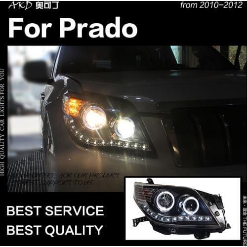 AKD Car Styling for Toyota Prado Headlight 2010-2012 LC150 LED Headlight DRL Hid Head Lamp Angel Eye Bi Xenon Beam Accessories