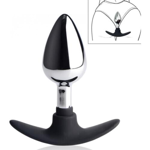 3 Size Anal Plug Stainless Steel Anchor Anal Plug Removable Butt Plug Stimulator Anal Dildo Sex Toys Prostate Massager