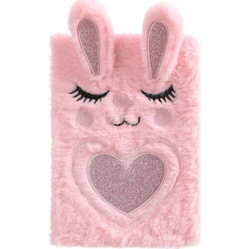 1 Pcs Colorful Animal Plush Notebook Portable Travel Diary Planner Stationery for Teens and Adults Gift Office Supplies