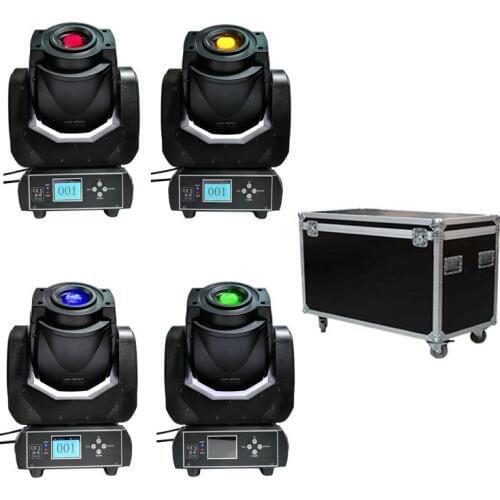 Flight Case 4in1 90W LED Moving Head Spot Lights DMX Stage Gobo Effect Lighting USA Luminus DJ Disco Party Wedding Effect Lights