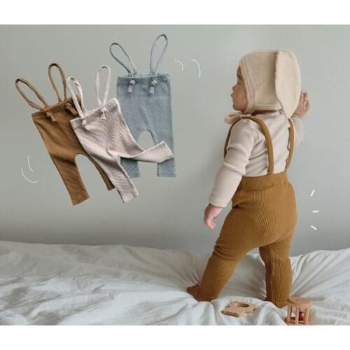 2021 New Children Leggings Cotton Elasticity Pants For Girl And Boy Pp Pants Baby Strap Overalls Cute Newborn Toddler Pants
