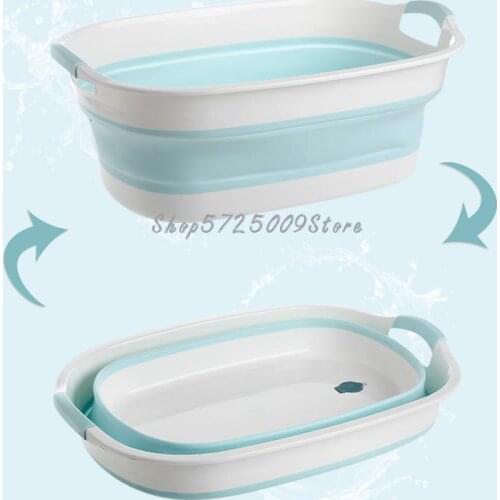 Home Foldable Washing Basin Extra Large Childrens Bath Basin Home Foot Basin Rectangular Plastic Basin