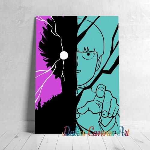 Canvas Anime mob psycho 100 Pictures Home Manga Decoration Paintings Poster HD Prints Wall Art Modular Living Room Framed
