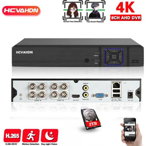 H.265 CCTV DVR 8CH 5MP for AHD AHD CVBS CVI TVI Camera Security System HD 4K 8 Channel Digital Surveillance Video Recorder XMEYE