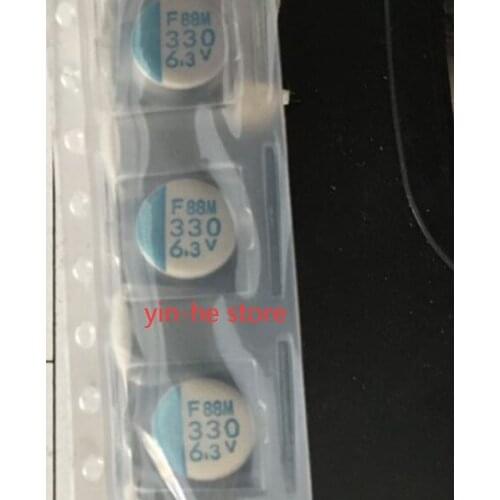 20PCS 330UF6.3V Black King Kong solid capacitor 6.3V330UF 6.3X8 chemical PXF patch solid capacitor 330uf 6.3V