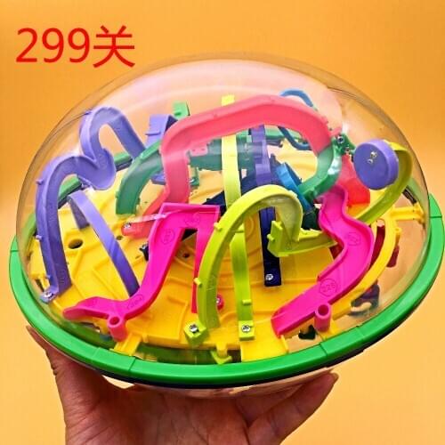 Labyrinth Magic Ball, Magic Wisdom Ball 3D Three Dimensional Intelligence Ball Toy Track Passing Game-299