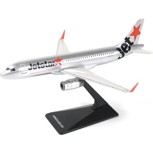 Aircraft Toy Model Jetstar 1: 200 Airbus A320 Plastic Assembly Aircraft Model 19cm