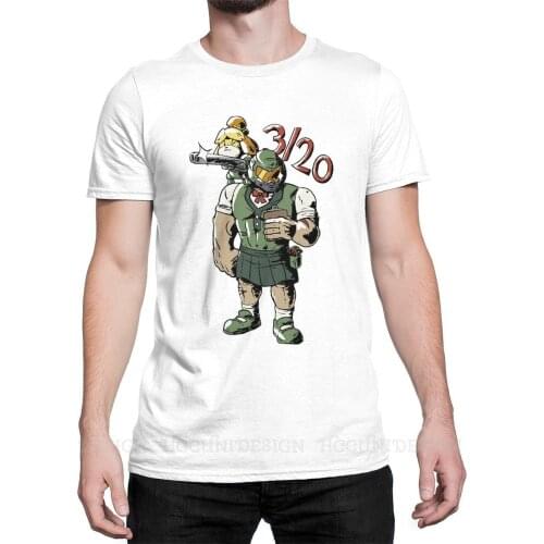 Men T Shirts Doom Slayer Shooting Games Funny Tee Shirt Isabelle Short Sleeve T-Shirt Pure Cotton Adult Clothing