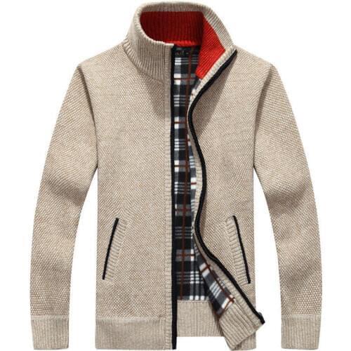 2020 Autumn Mens Sweater Casual Long Sleeves Thickening Plus Size Velvet Warm Trend Shirt Sweater Jacket Coat Drop Ship