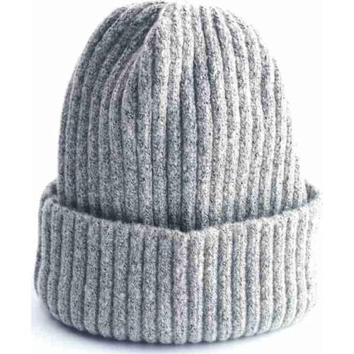 MYZOPER 2019 New Fashion Solid Color Elasticity Knitted Hat Korean Version Casual Autumn Winter Adult Cap