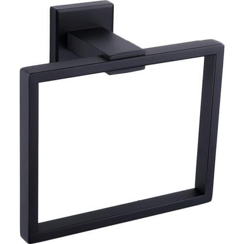 Towel Ring Wall Mounted Square Style Stainless Steel Bath Towel Holder Rack Towel Hanger for Kitchen Hotels Bathroom Toilet