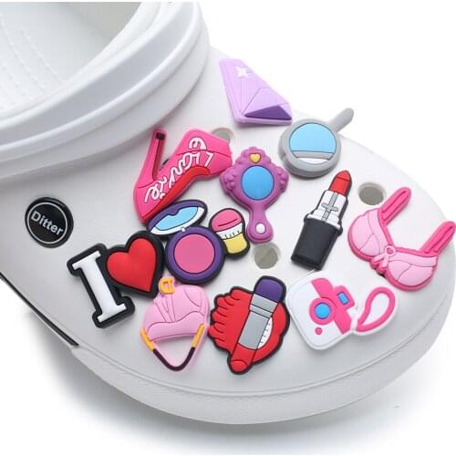 New product 1pc shoe decoration/croc shoe charms/shoe accessories for clogs kids school gift fit wristband croc jibz