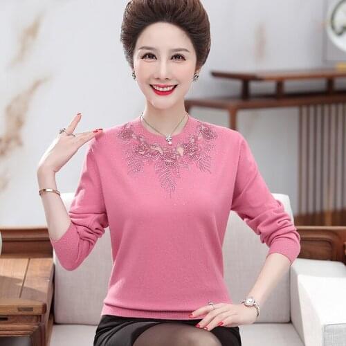 2021 Autumn Winter Thick Sweater Women Knitted Diamond Lace Flower Pullover Long Sleeve Slim Jumper Soft Warm Pull Femme