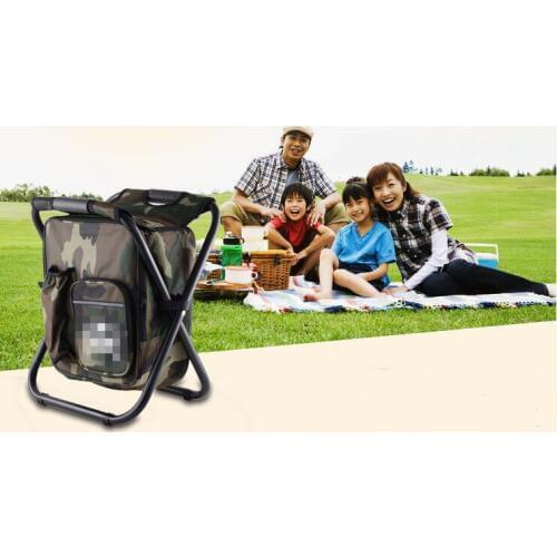 Portable Fishing Stool Chairs Outdoor Travel Beach Folding Backpack Chair Hiking Camping Stool Picnic Hunting Climbing Backpack