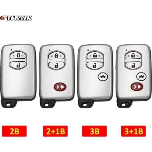 2/3/4 Button Remote Smart Car Key Shell Case Housing Fob Uncut Blade for Toyota 4Runner Venza Prado Avalon Camry Land Cruiser