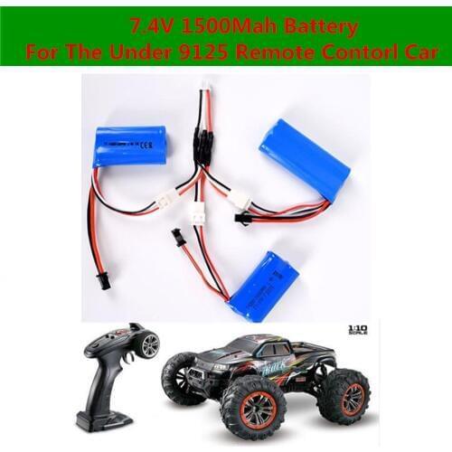 Remote Control RC Car 9125 Battery 7.4V 1500mAh battery for 9125 Racing Remote control RC car truck spare parts battery 9125 car